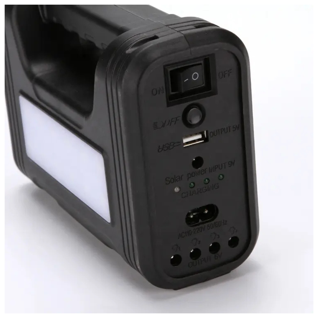 Kit Portátil Para el Hogar con Panel Solar + Linterna