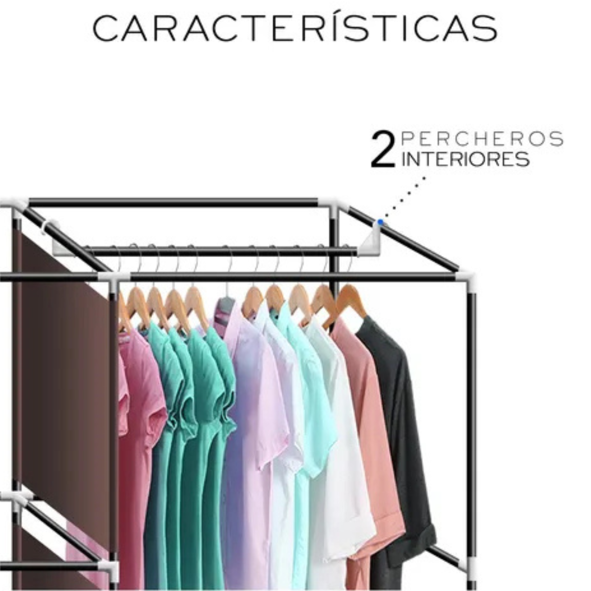 Closet 8 Espacios de Metal + Forro