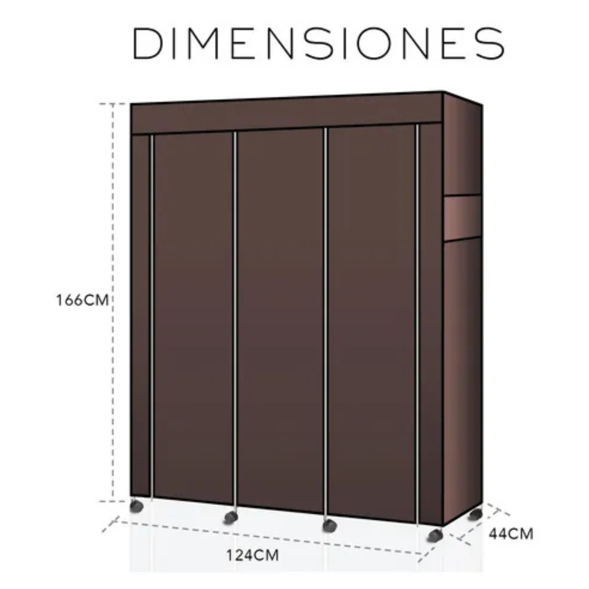 Closet 8 Espacios de Metal + Forro